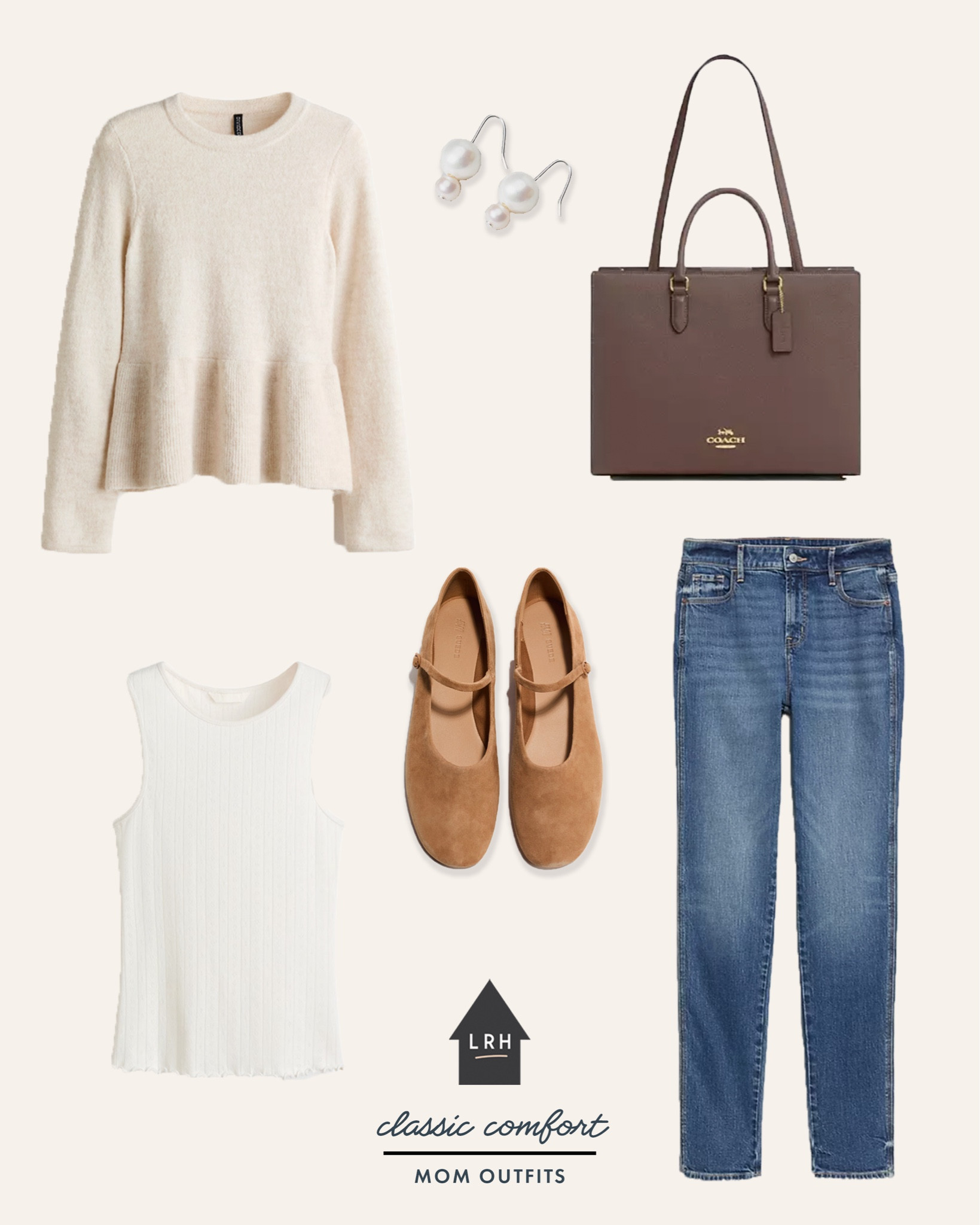 Outfit 01 - perfect for around the house or heading to the library. I love using a structured tote because you get all the space for extra diapers and snacks, but it still looks stylish.

#MomFashion #OldMoneyAesthetic #DeepAutumn #MomFit

#LTKfamily #LTKwinter #LTKstyletip