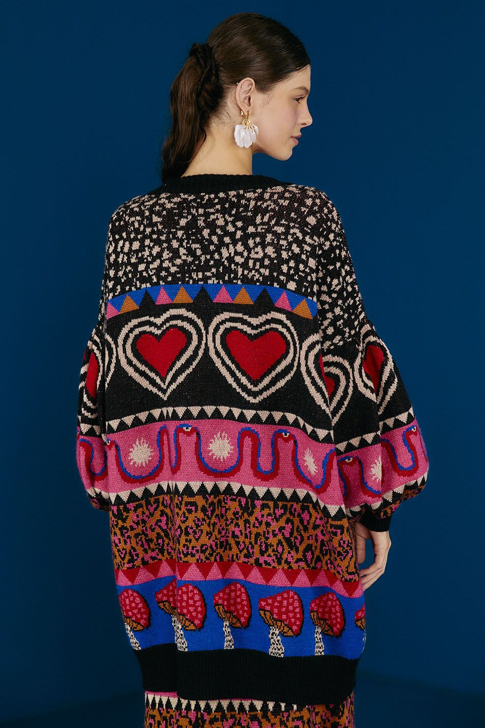 Graphic Elements Ainika Cardigan | FarmRio (US)