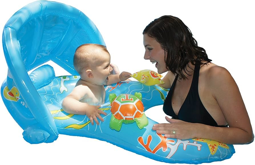 Poolmaster Mommy and Me Swimming Pool Baby Float With Sun Shade, 1 Child | Amazon (US)
