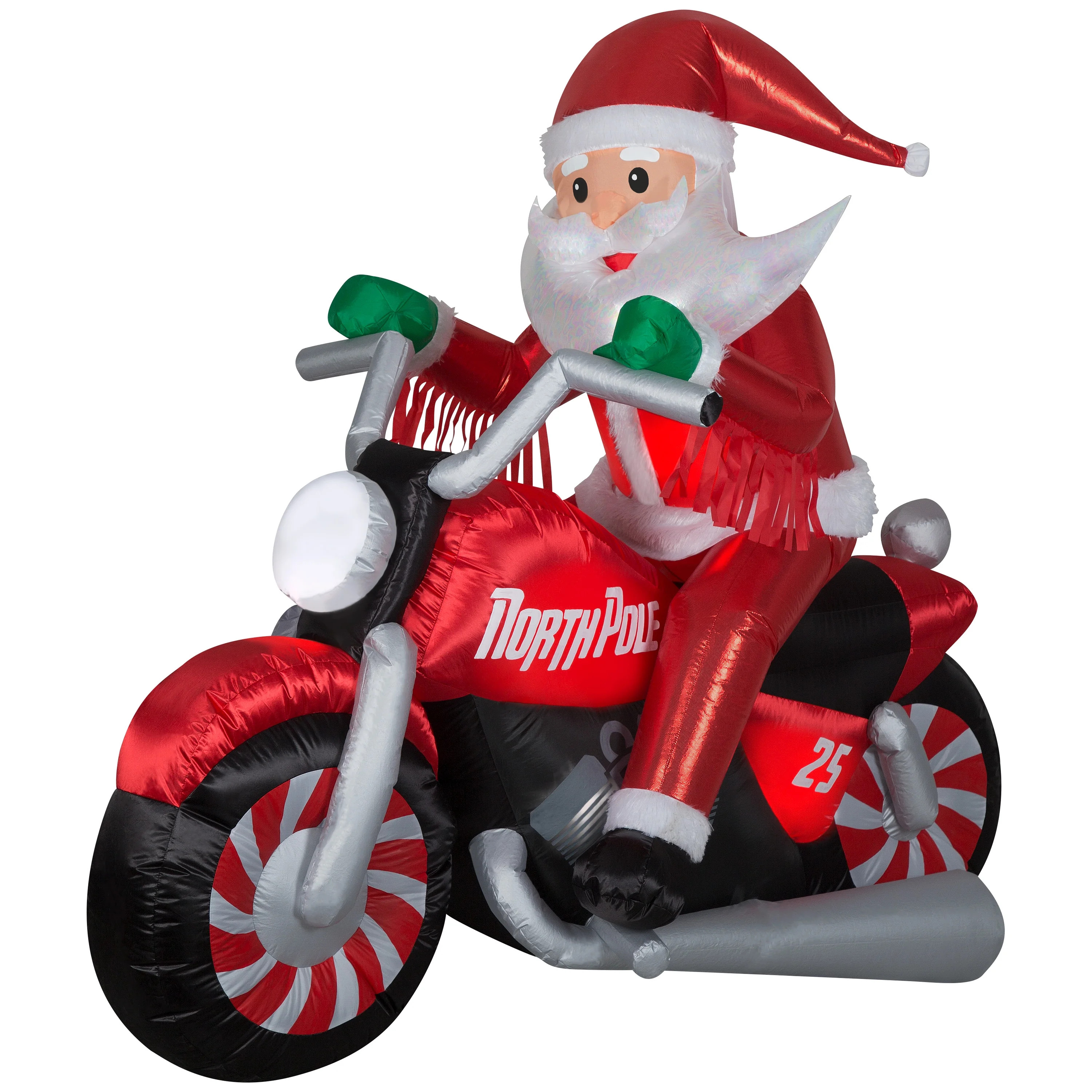 Gemmy Christmas Airblown Inflatable Inflatable Luxe Santa on Christmas Motorcycle, 5.5 ft Tall | Walmart (US)