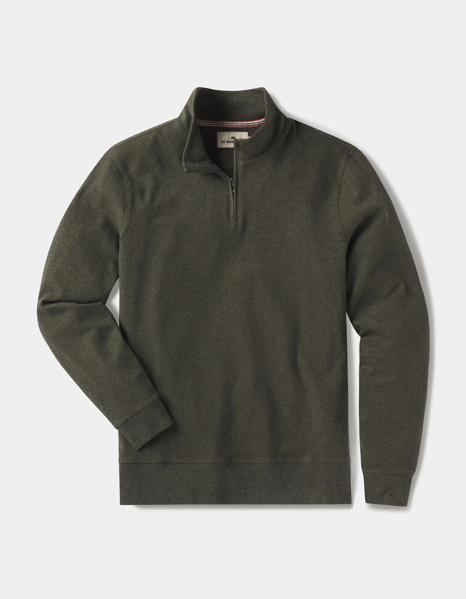 Puremeso Weekend Quarter Zip in Olive | The Normal Brand