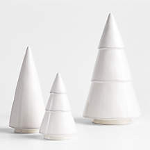 Marin Small White Ceramic Christmas Tree + Reviews | Crate & Barrel | Crate & Barrel