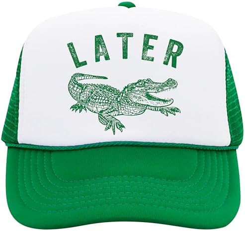 Later Gator Trucker Hat for Men & Women Funny Foam Front Classic 5 Panel Mesh Snapback | Amazon (US)