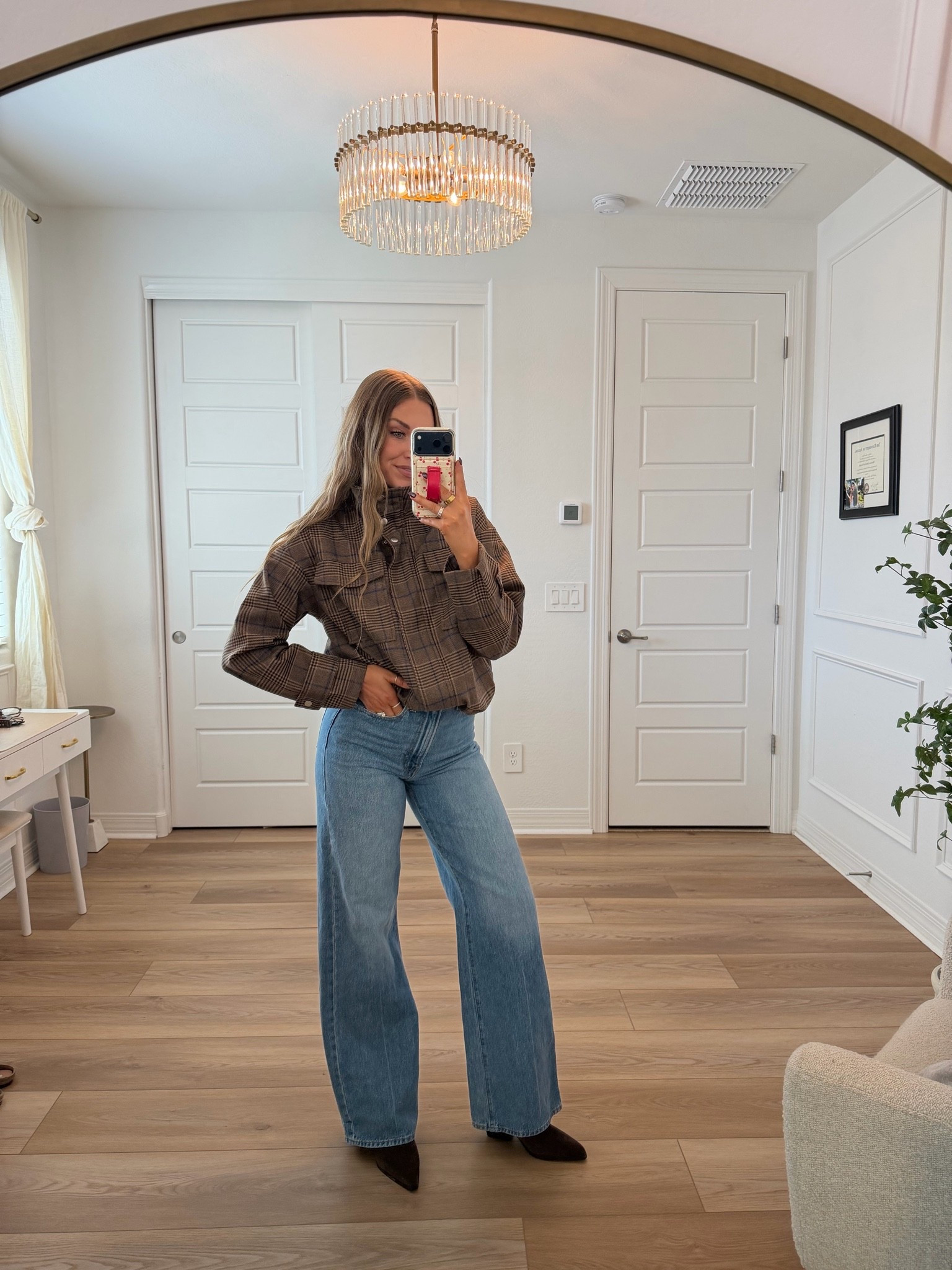Target fall plaid jacket! Wearing a small and the jeans are “not the same” wash

#LTKootd