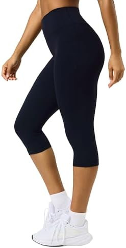 PAVOI ACTIVE Sports Capri Leggings for Women - High Waisted Capri Yoga Pants No Front Seam Workou... | Amazon (US)