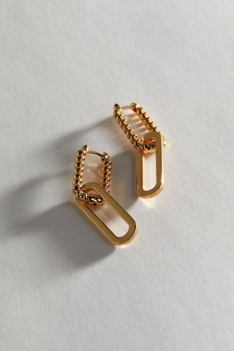 Gold-plated earrings - Gold-coloured - Ladies | H&M GB | H&M (UK, MY, IN, SG, PH, TW, HK)