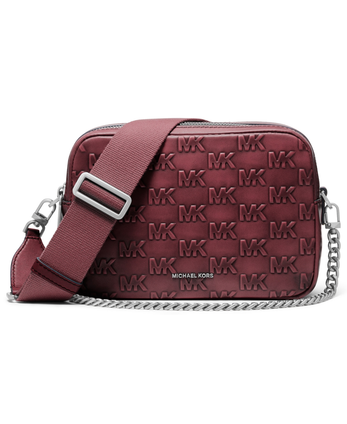 Michael Kors Bryant Double Zip Chain Camera Crossbody Bag - Oxblood | Macy's