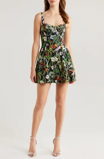 Avec Les Filles Sweetheart Fit & Flare Minidress | Nordstrom | Nordstrom