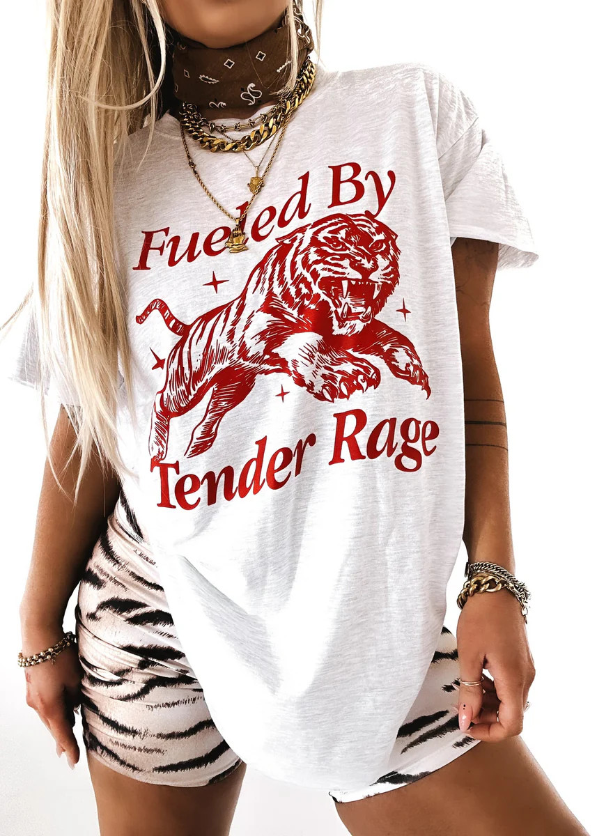 FUELED BY TENDER RAGE SIDE SLIT TEE | Pebby Forevee