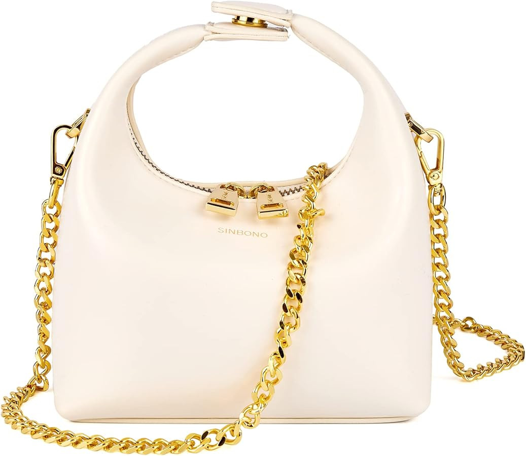 SINBONO Small Top Handbags for Women, Soft Vegan Leather Shoulder Hobo Crossbody Bag, Mini Purses... | Amazon (US)