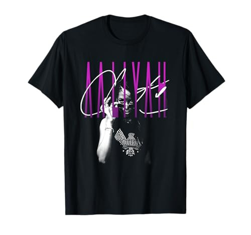 Ripple Junction x Aaliyah Purple Autograph R&B Music Fan T-Shirt | Amazon (US)