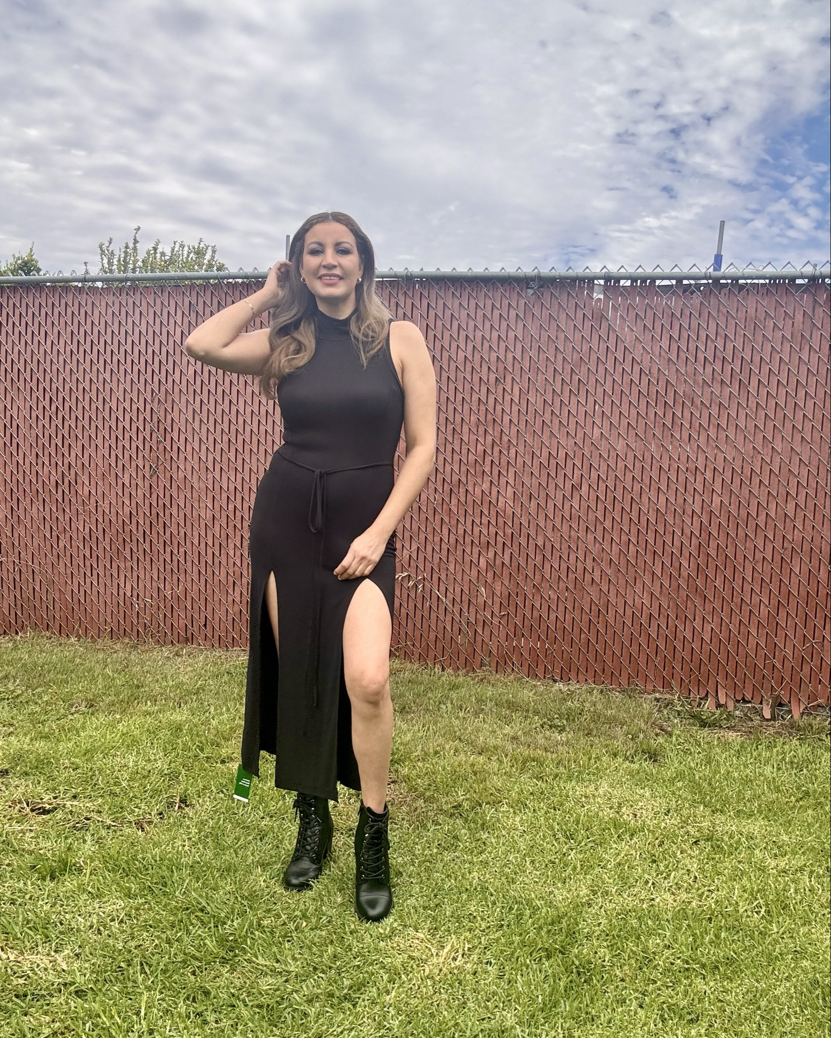 Ribbed Hooded High Neck Sleeveless Cut Out Tie Back Split 2-Piece Midi Casual Dress.
Size:M

#LTKStyleTip #LTKBeauty #LTKSeasonal