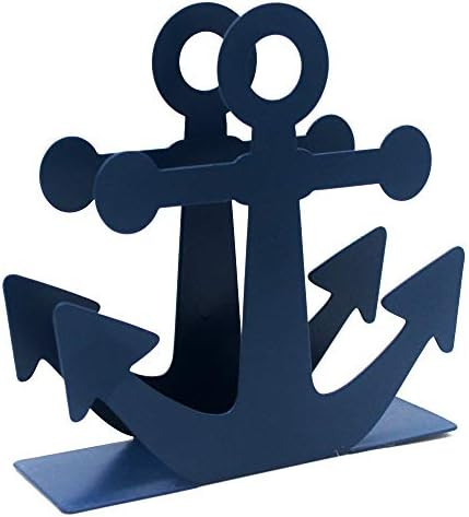 BetyHom Vintage Metal Nautical Anchor Napkin Holder (BLUE) | Amazon (US)