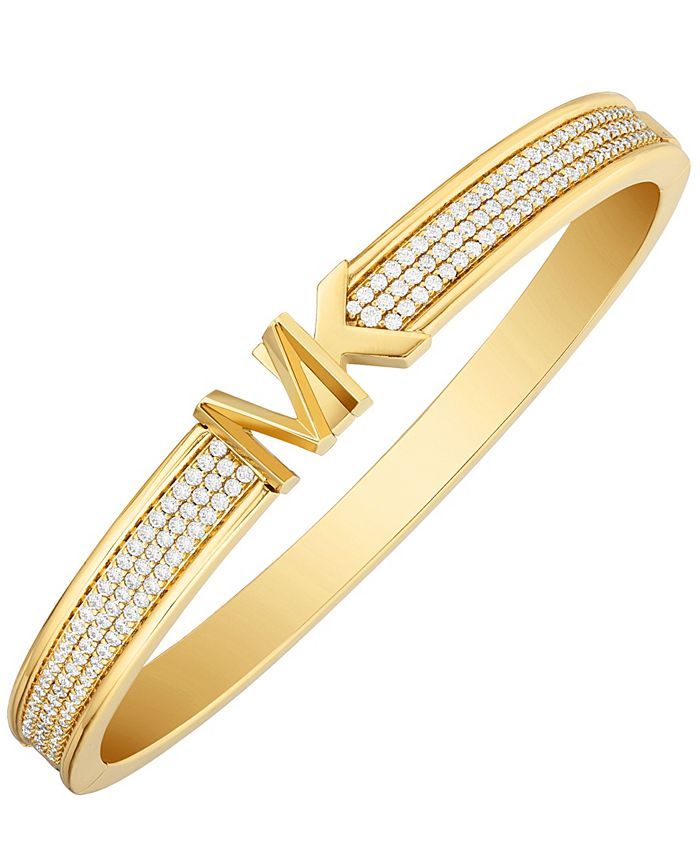 Michael Kors Brass Pave Bangle Bracelet & Reviews - Bracelets - Jewelry & Watches - Macy's | Macys (US)