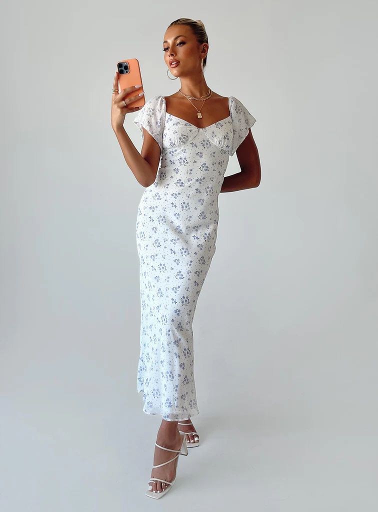 Hera Maxi Dress White Floral | Princess Polly US