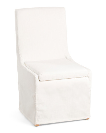 Textured Slipcovered Dining Chair | Polyester | Marshalls