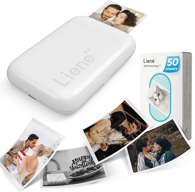 Liene 2x3” Photo Printer, Mini Instant Portable Color Mono Photo Printer Bundle 50 Zink Adhesiv... | Amazon (US)