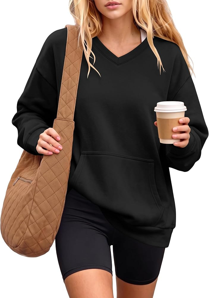 Soft Comfy Fleece , Pullover Tops with Pockets, Loose Fit,Casual&Trendy, Daily&Work&Travel Outfit... | Amazon (US)