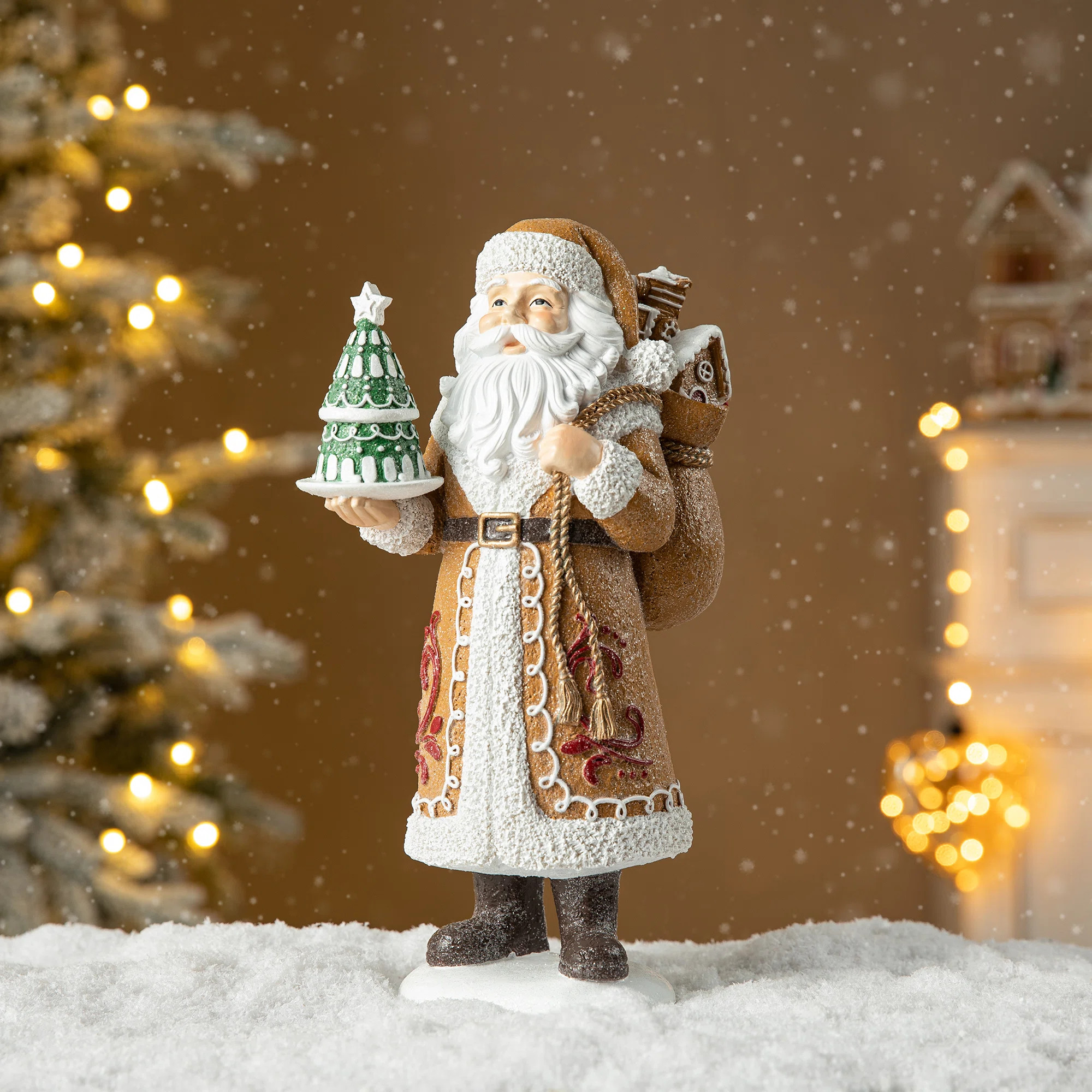 11.5"H Resin Christmas Santa Figurine Table Decor | Wayfair North America