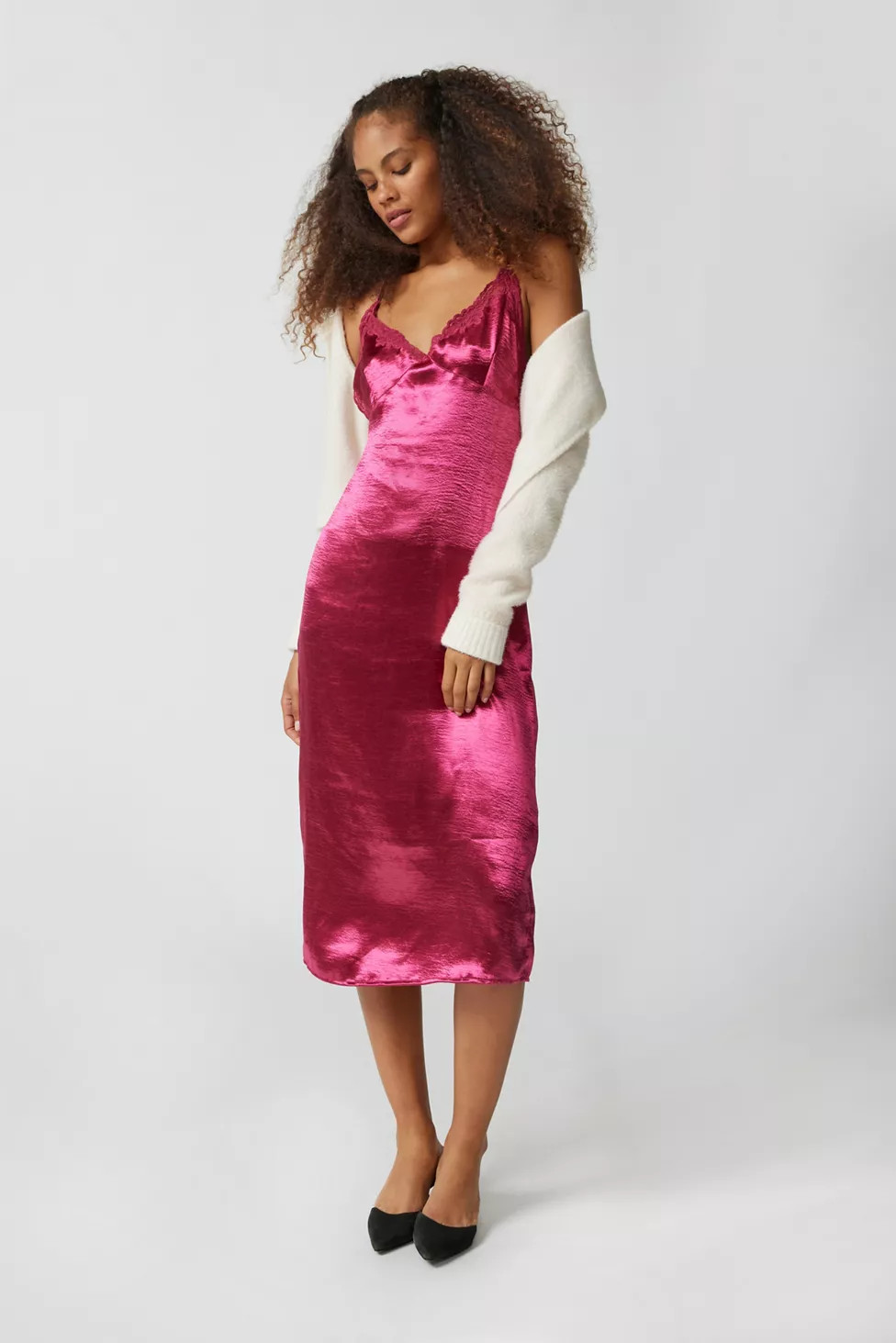 UO Chloe Satin Slip Dress | Urban Outfitters (US and RoW)