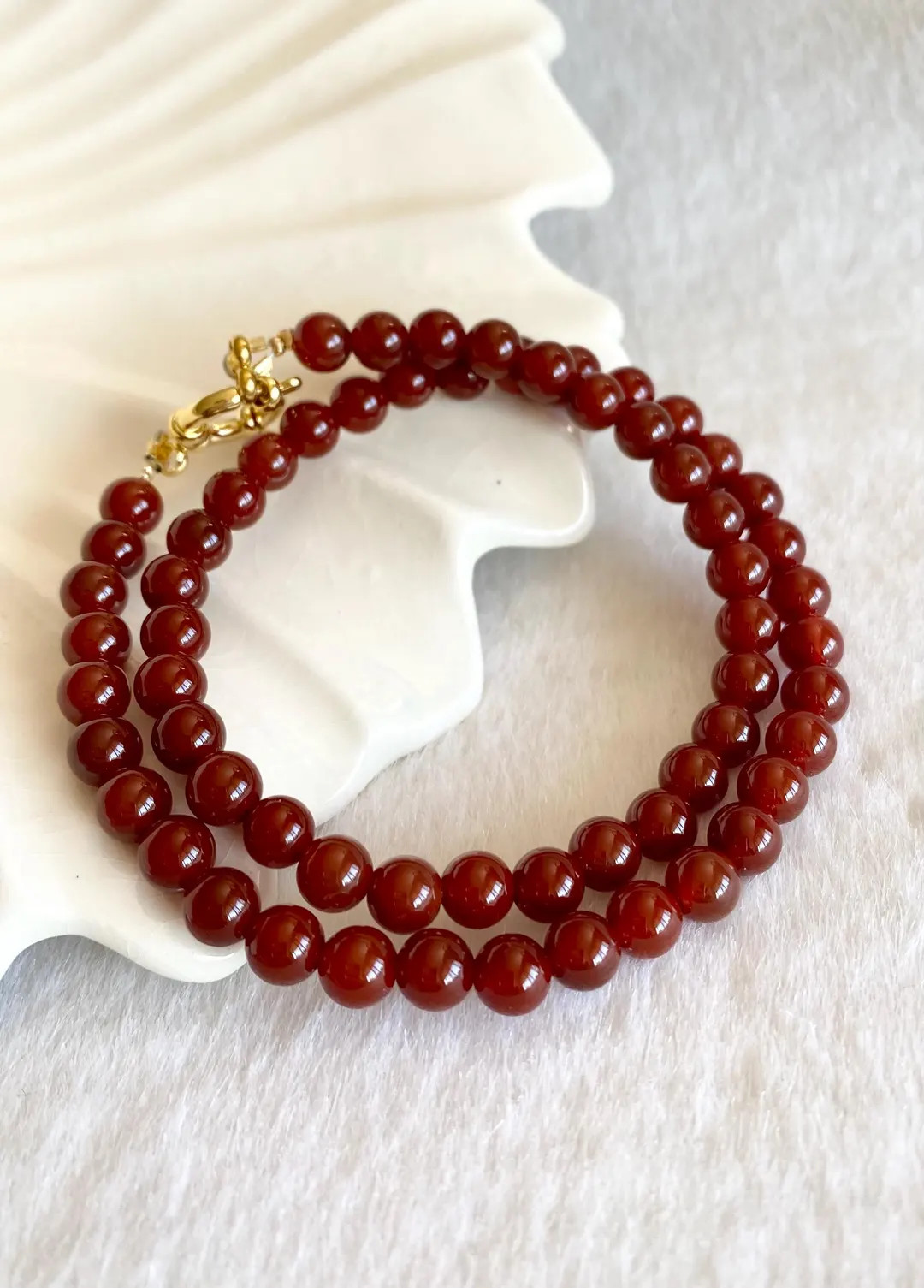 Red Carnelian Crystal Bead Necklace: Energy & Confidence - Stainless Steel - Etsy | Etsy (US)