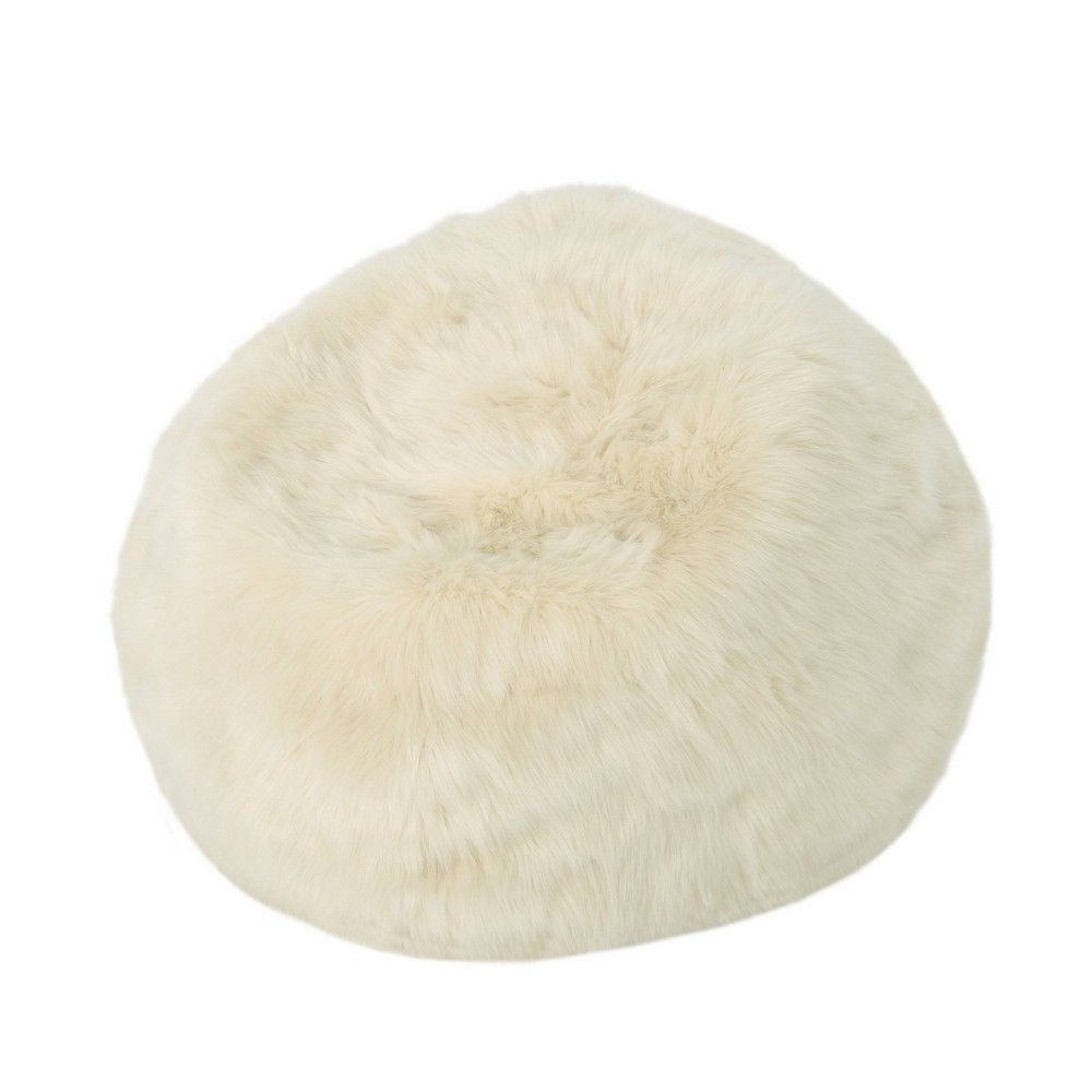 3"" Leeson Faux Fur Bean Bag Taupe - Christopher Knight Home, Adult Unisex, Brown | Target