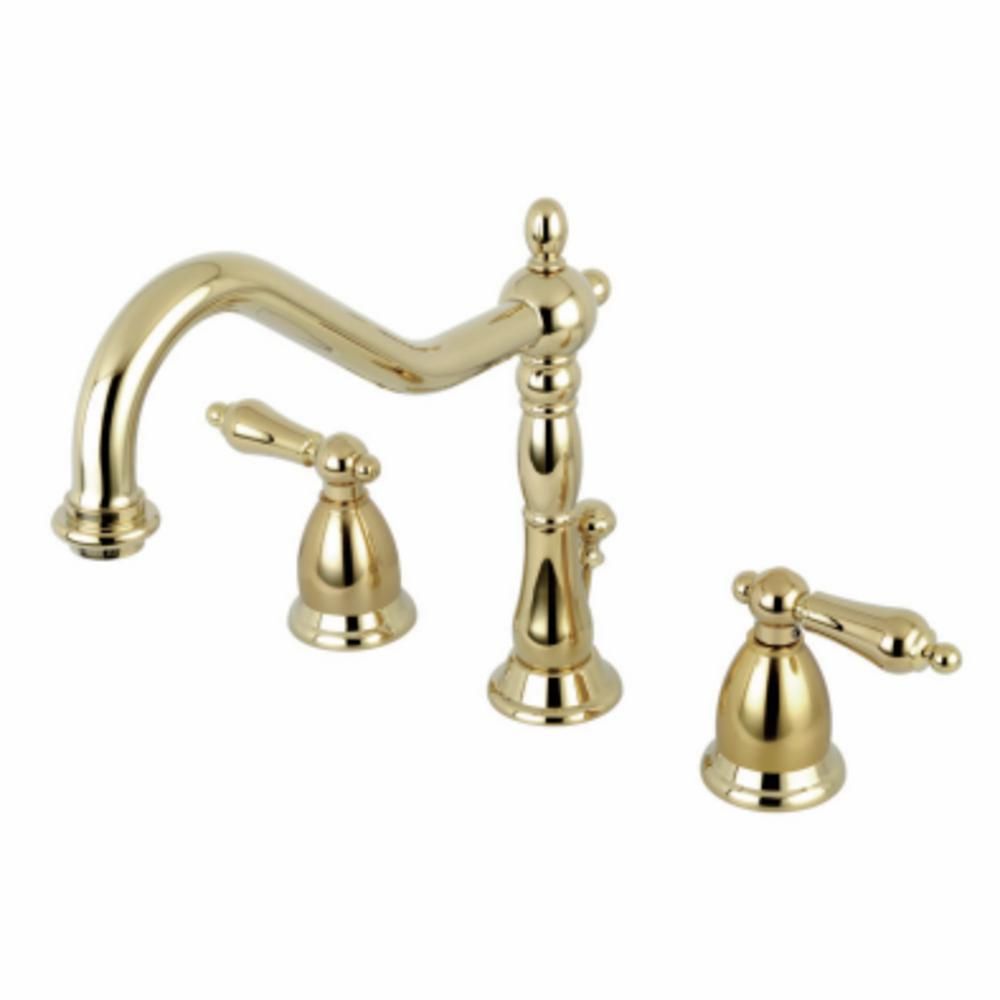 Kingston Brass Heritage 8 in. Widespread 2-Handle Bathroom Faucet in Polished Brass HKS1992AL - T... | The Home Depot