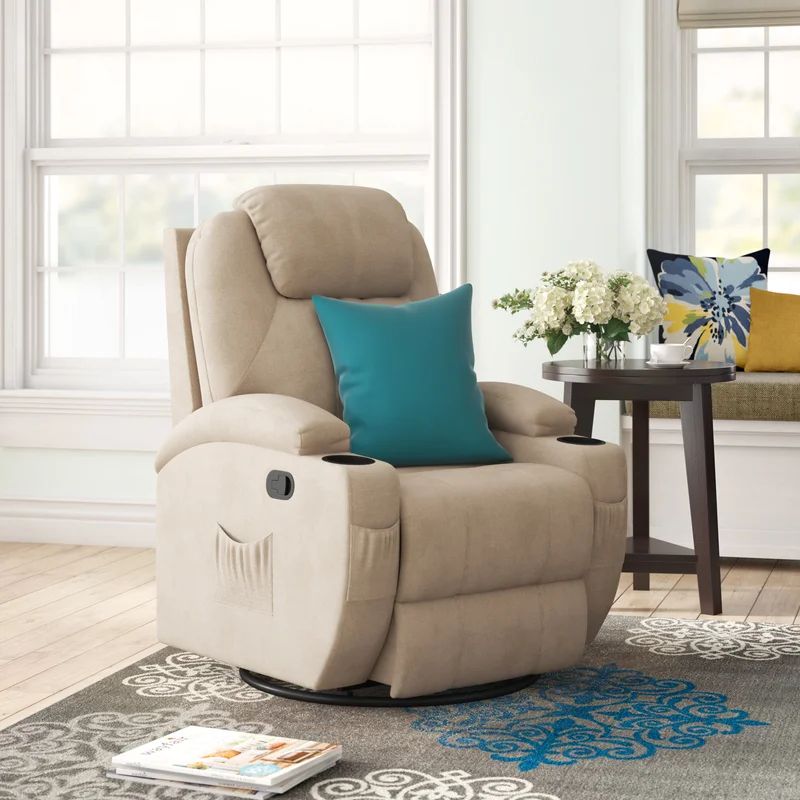Reclining Heated Massage Chair with Swivel and Rocking Function | Wayfair North America
