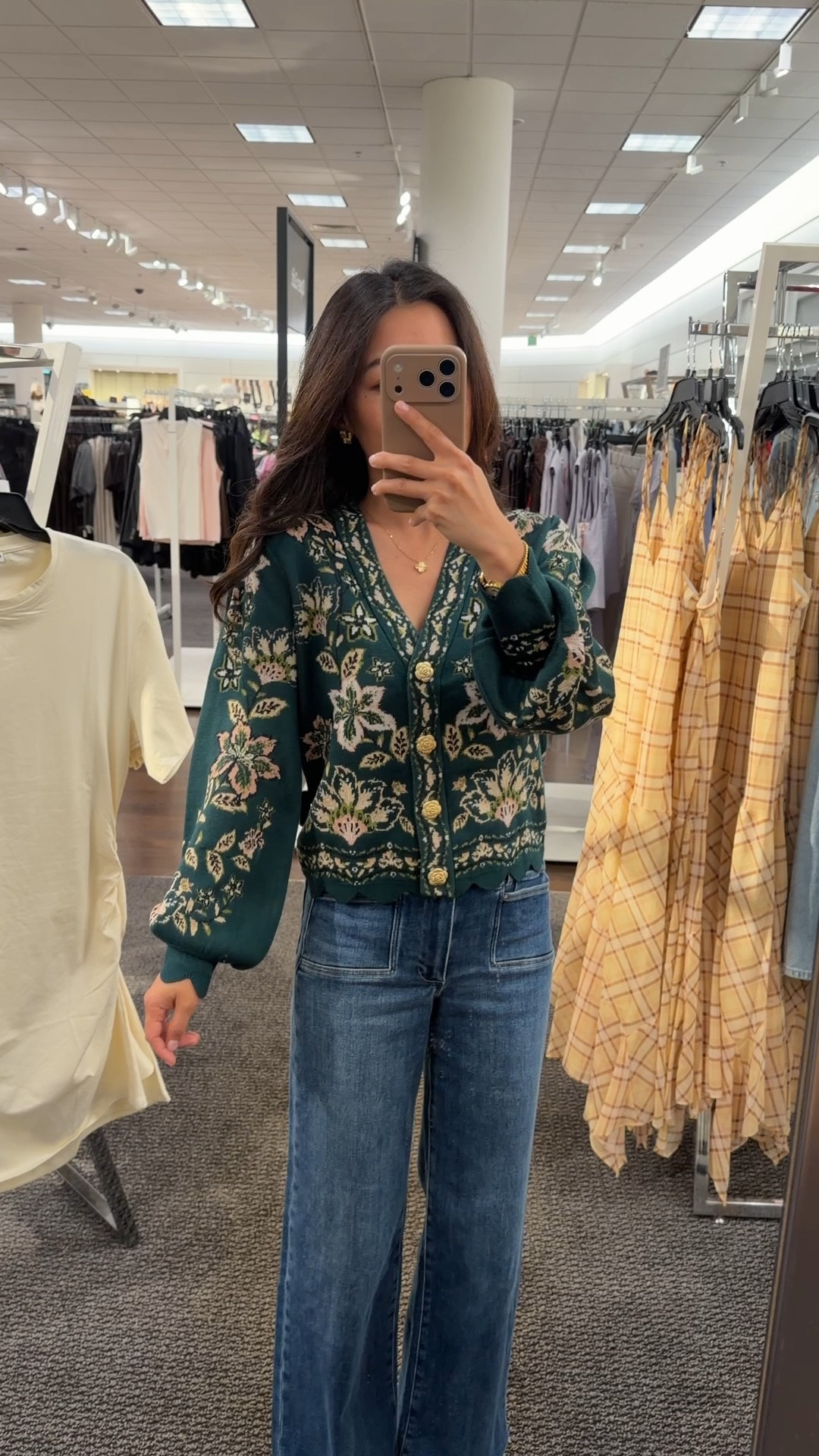 Trying on Nsale farm Rio cardigan XS
• Paige Anessa pocket crop jeans sz 24 prior year color perfect petite fit 
• Steve Madden boots 5.5 got mine prior year very comfy 

Nordstrom anniversary sale

#LTKPetite #LTKSaleAlert