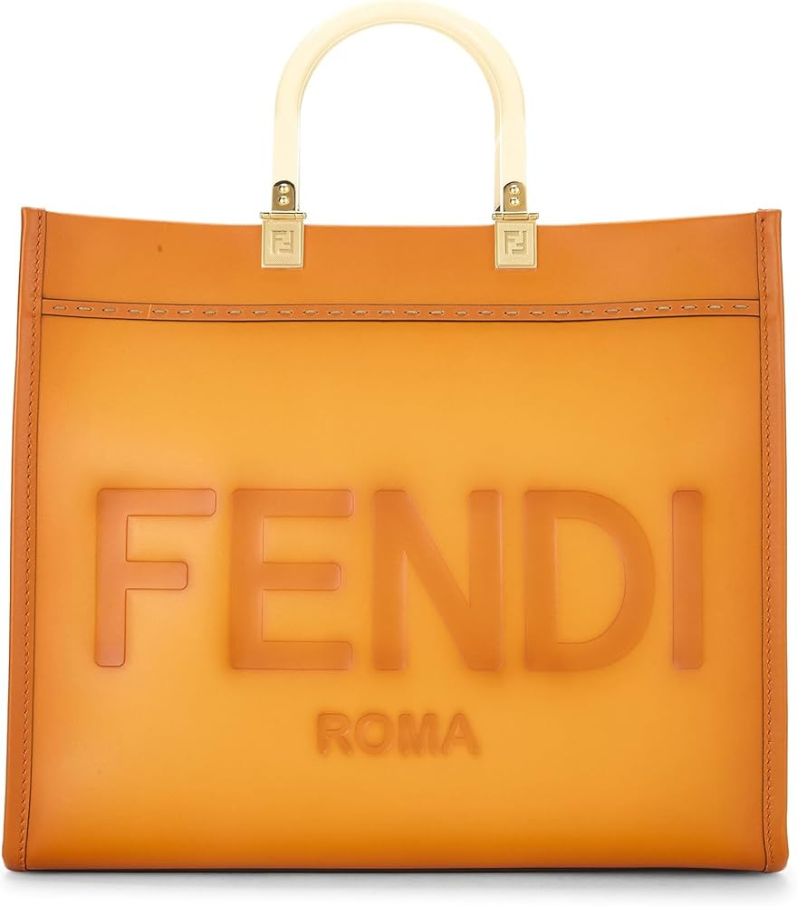 Amazon.com: Fendi, Pre-Loved Orange Calfskin Sunshine Shopper Medium, Orange : Luxury Stores | Amazon (US)