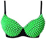 Alivila.Y Fashion Metallic Spike Punk Goth Bra 911-Green-XXL | Amazon (US)