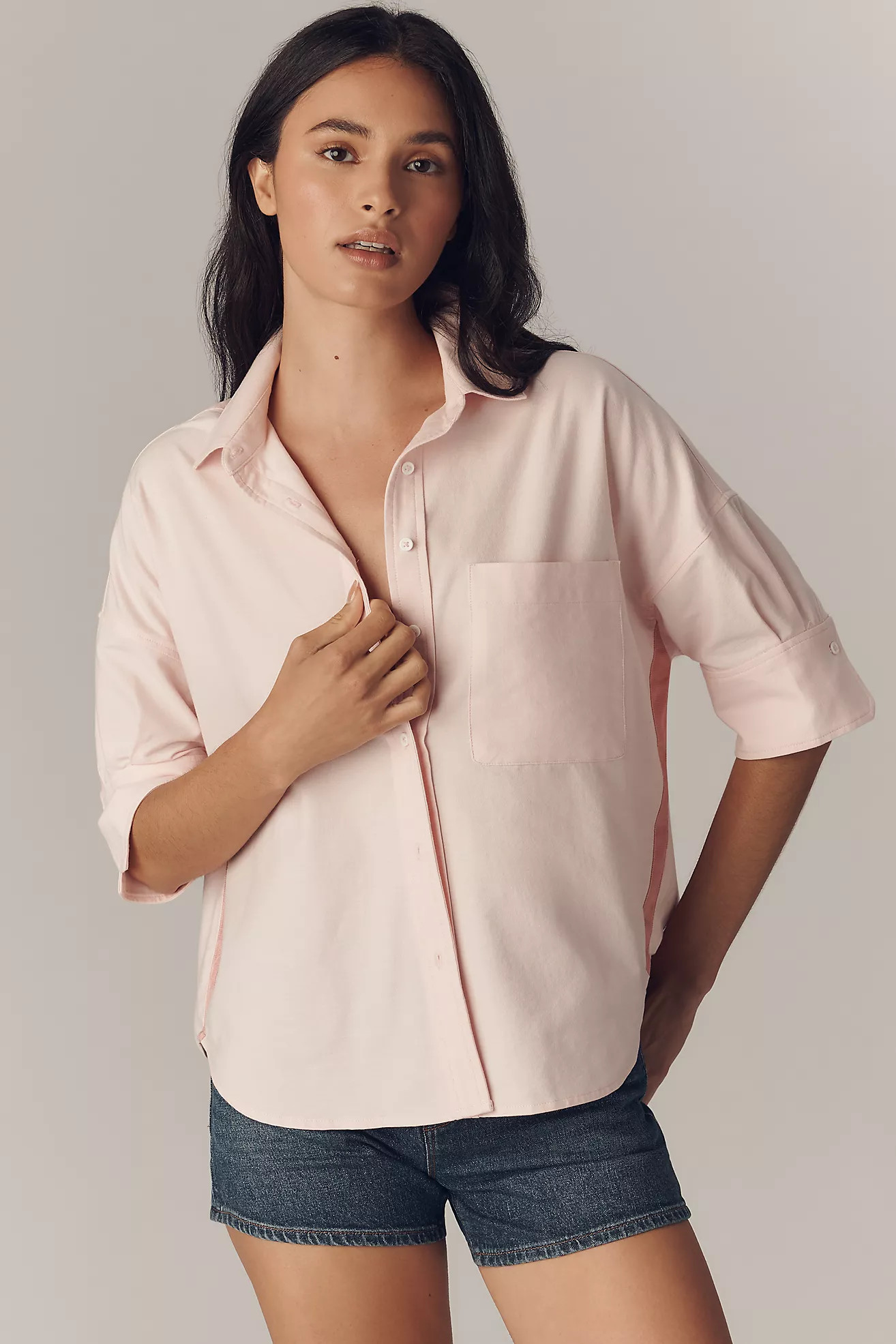 The Mabel Boxy Oxford Shirt by Maeve | Anthropologie (US)