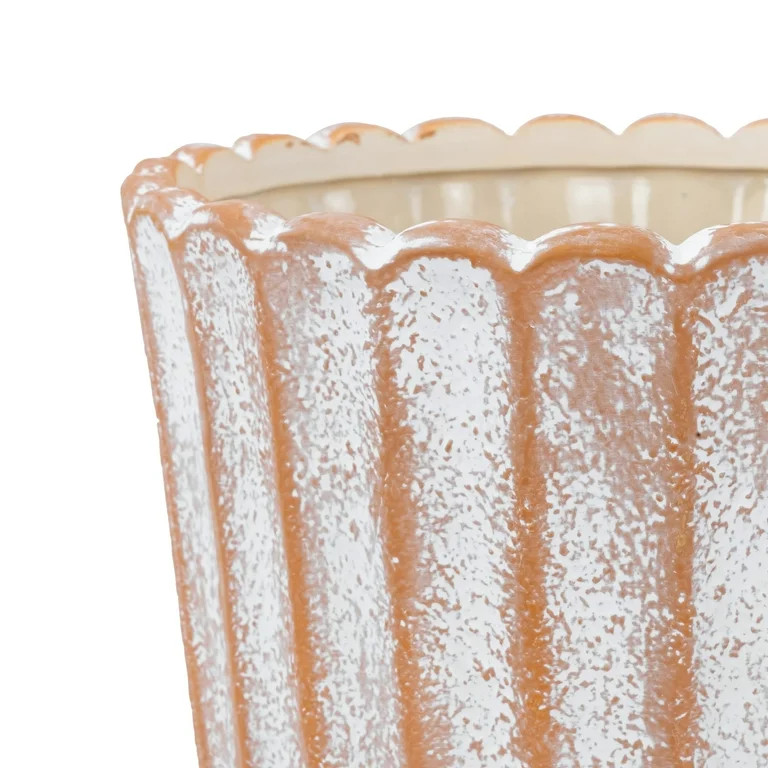 My Texas House 8" Shell Planter Terra, High-Quality Ceramic Pot, 8.1" Diameter x 8.5" Height, Uni... | Walmart (US)