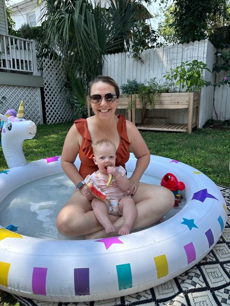 Unicorn splash pad poopoo for babies and the most flattering nursing friendly one piece suit! 

#LTKkids #LTKbaby #LTKfamily
