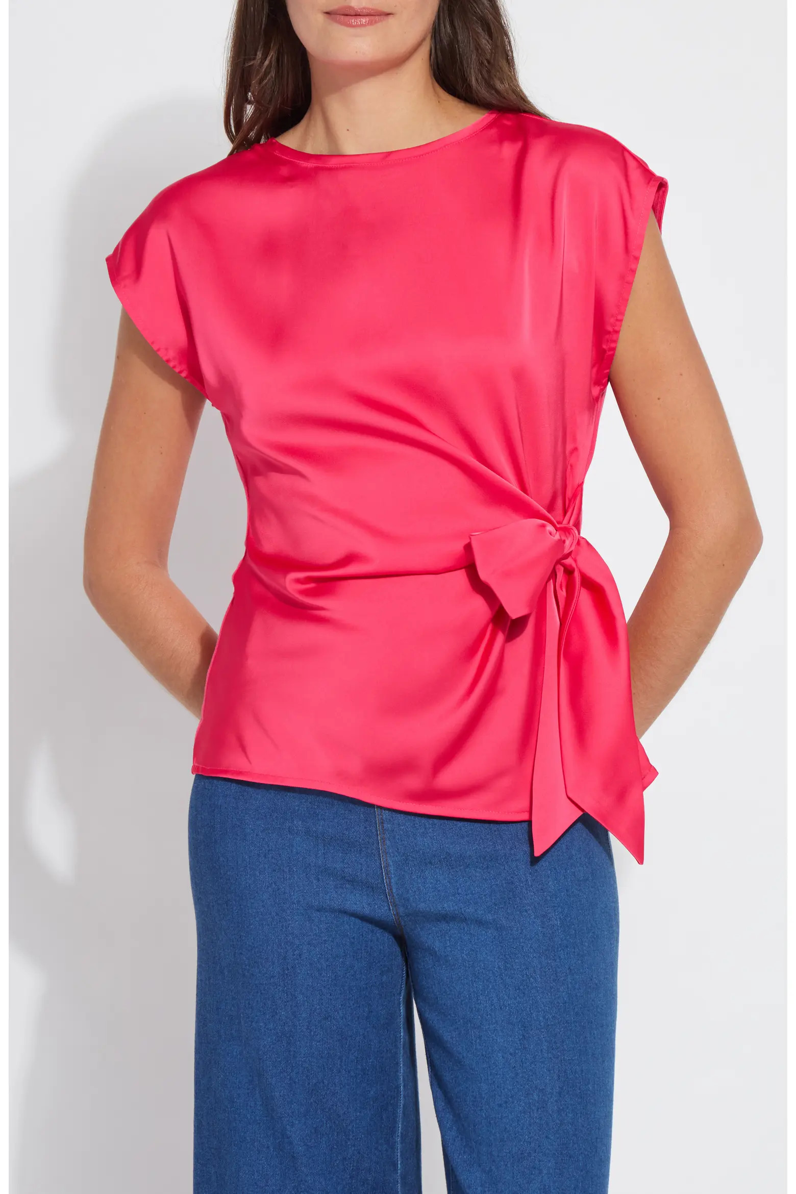 Rosalia Tie Mix Media Top (Women) | Nordstromrack | Nordstrom Rack