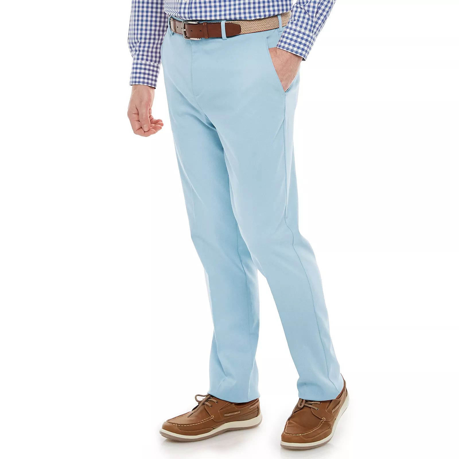 Men's Croft & Barrow Straight-Fit Performance Stretch Dress Pants, Size: 33X32, Light Blue | Kohl's