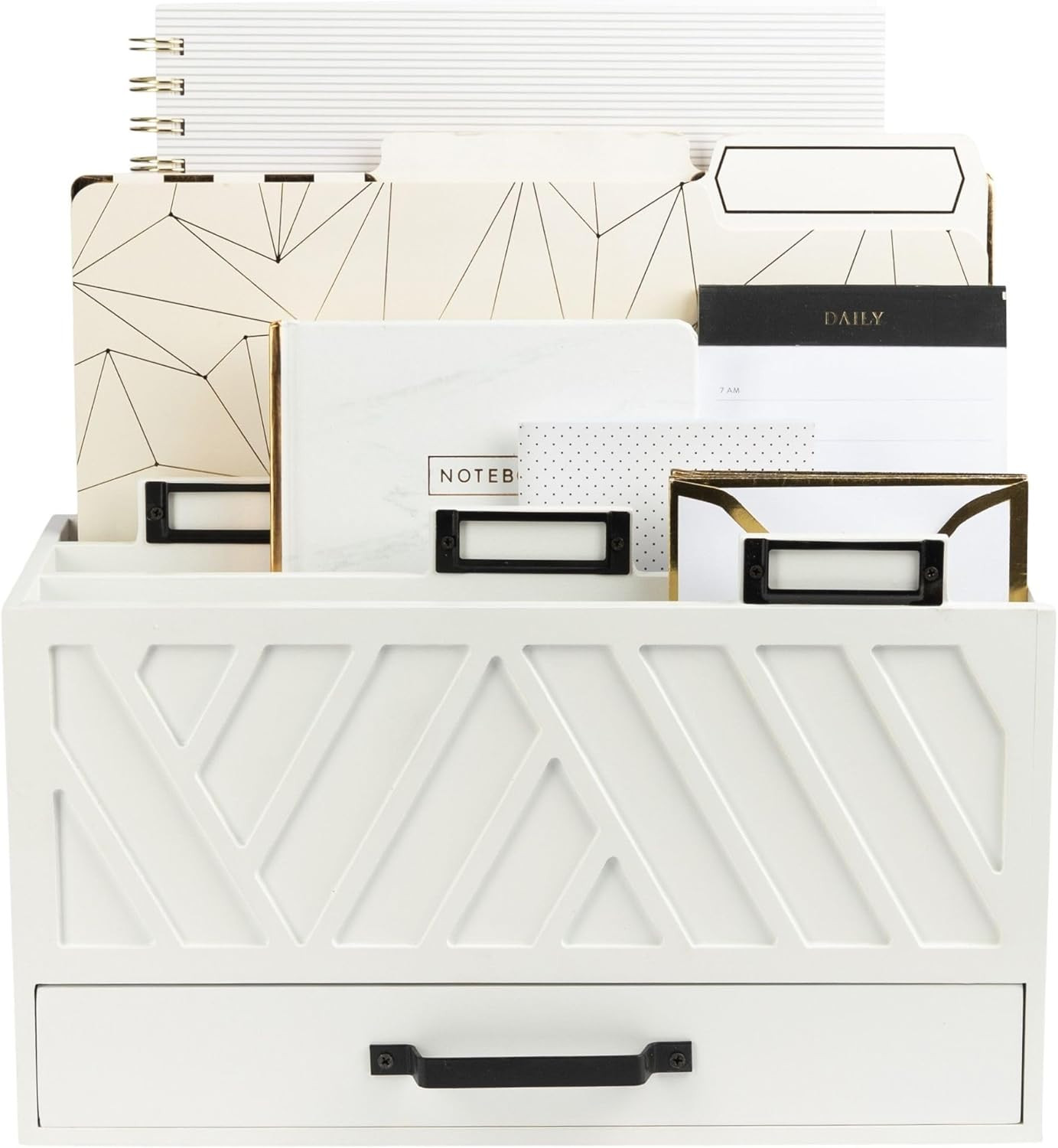 Mail Organizer for Home - Bill Organizer for Desk - White Wooden Kitchen Mail Organizer Counterto... | Amazon (US)