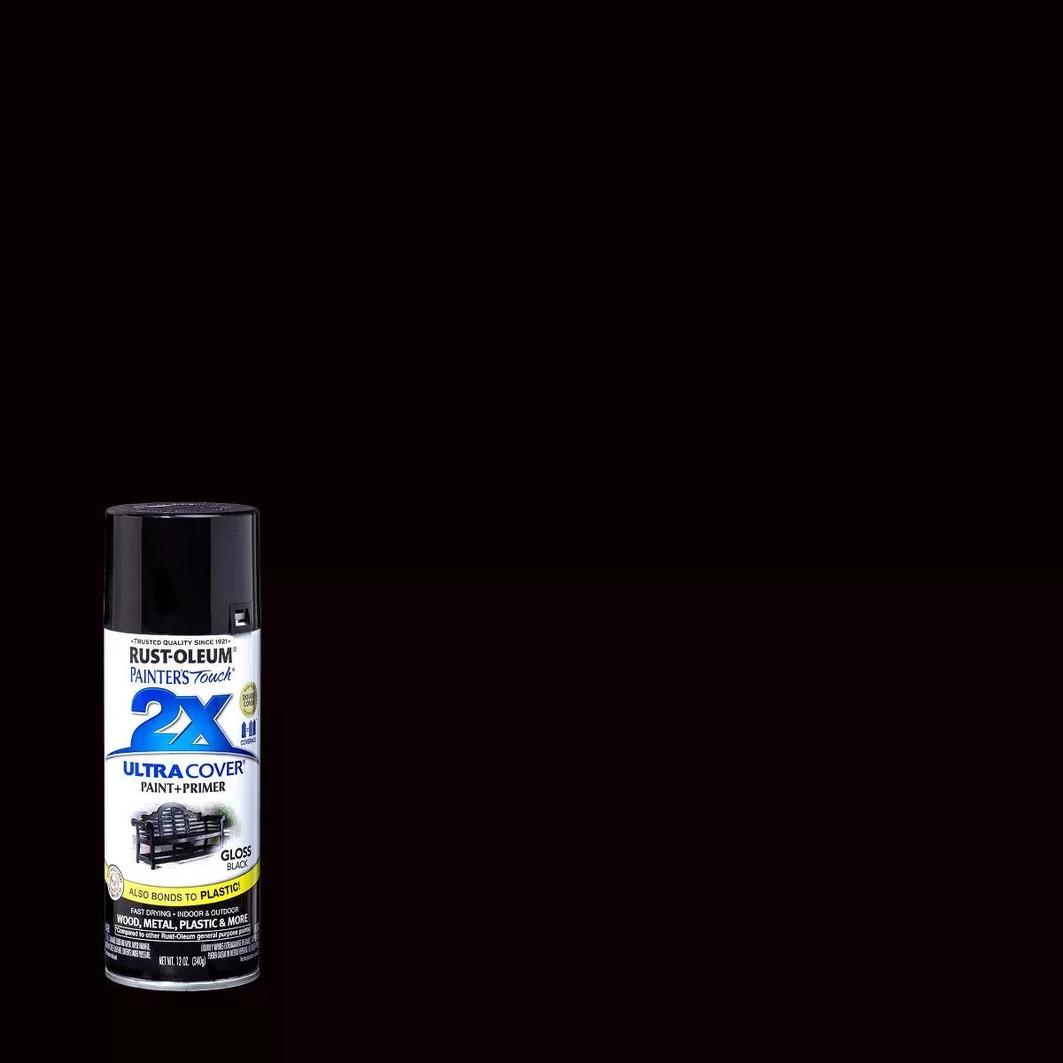 Rust-Oleum 12oz 2X Painter's Touch Ultra Cover Gloss Spray Paint Black | Target