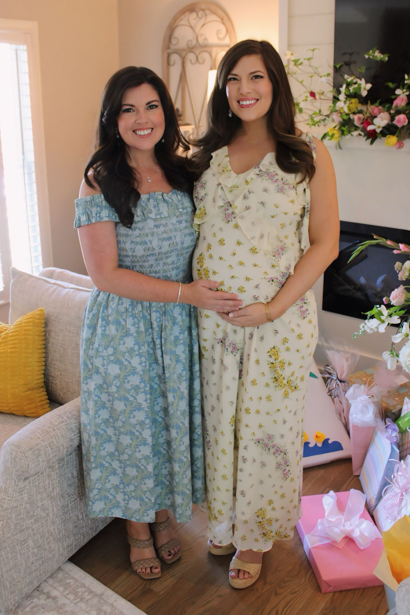 Spring baby shower dresses 💐 Not maternity, so can be worn after baby arrives!

#LTKbump