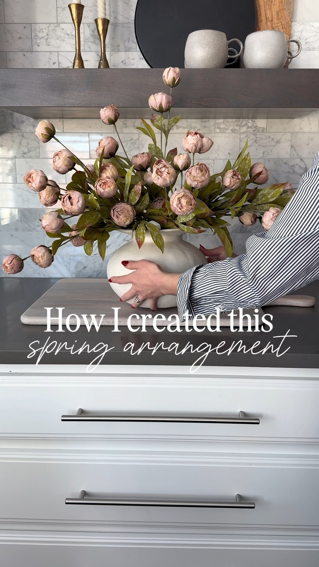How I created this spring flower arrangement! 

Viral blush peonies, Michael’s flowers, pottery barn look, spring vibes 

#LTKWatchNow #LTKSeasonal #LTKHome