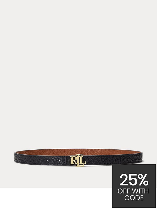 Rev Lrl 20-belt-skinny - Black/lauren Tan | Very (UK)