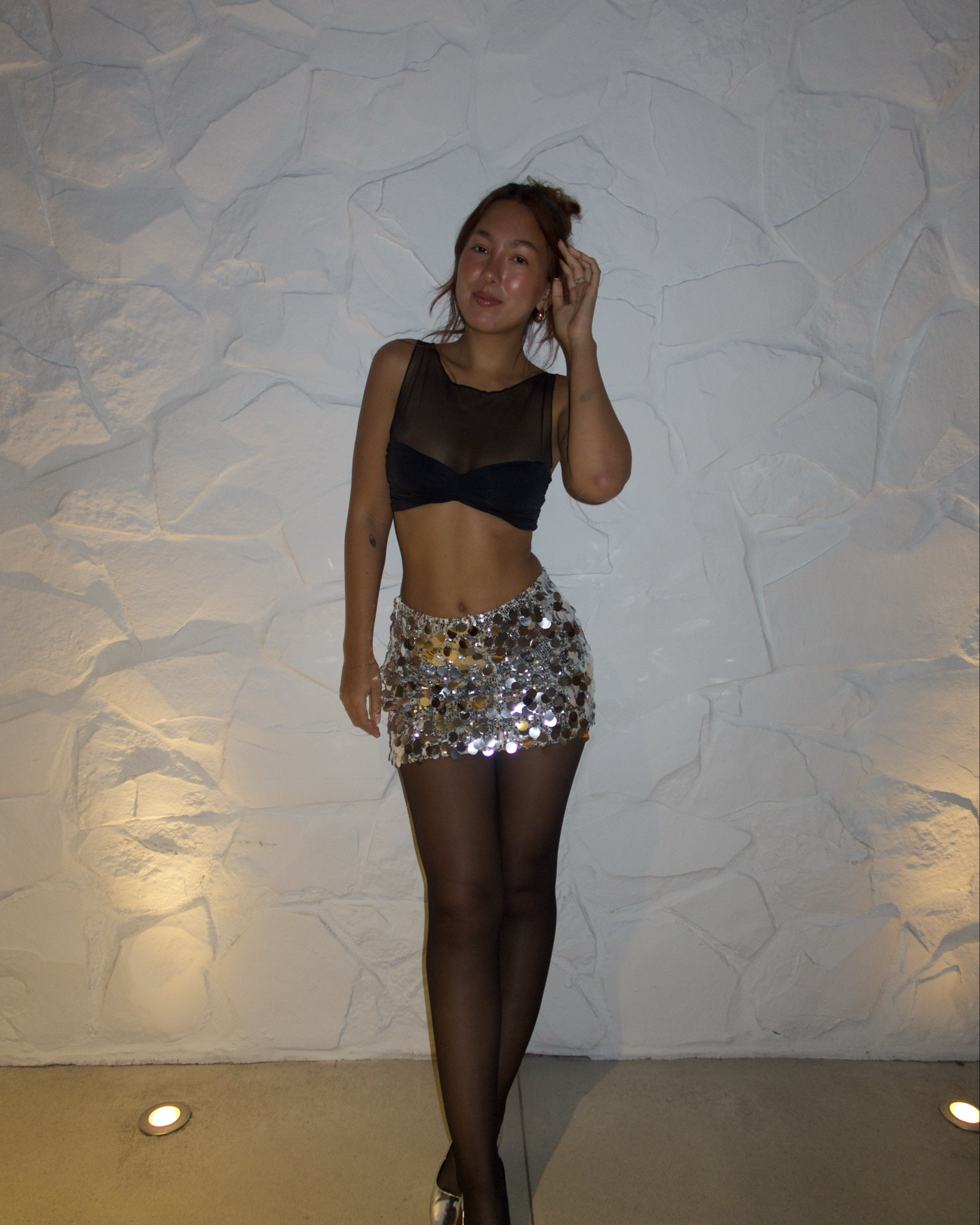 skirt is whitefox “disco fever mini skirt silver”
Shoes are asos “stroll slingback kitten heel"

#LTKStyleTip #LTKBeauty #LTKTravel