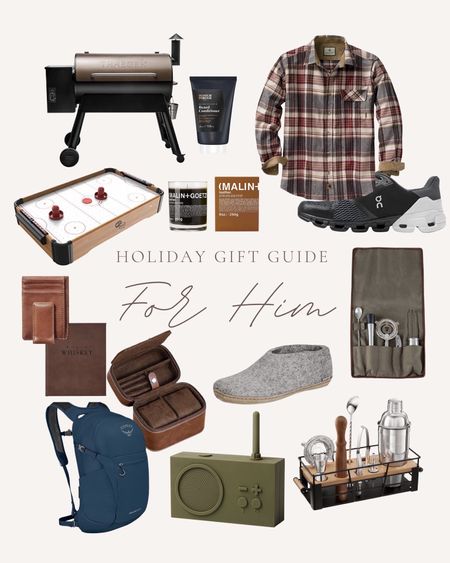 gift guide for him / holiday gifts for men / mens essentials / mens air hockey game / grill / mens flannel / means sneakers / slippers / bartender tools / backpack / watch case / wallet / candle / speaker
#LTKmens #LTKHoliday #LTKGiftGuide

#LTKGiftGuide #LTKmens #LTKHoliday