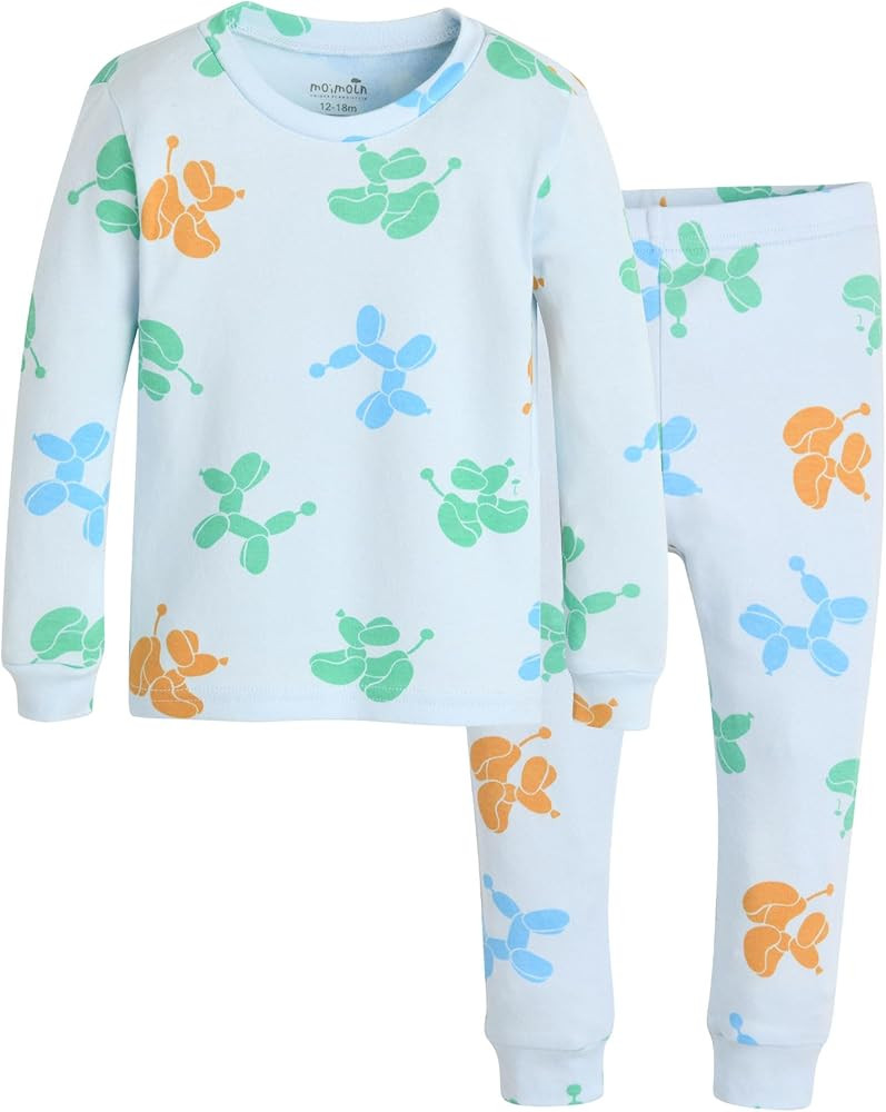 moimoln Sibling Matching 6M-8Y Soft Warm Cotton Modal Character Long-Sleeve Snug-Fit Pajama Sleep... | Amazon (US)