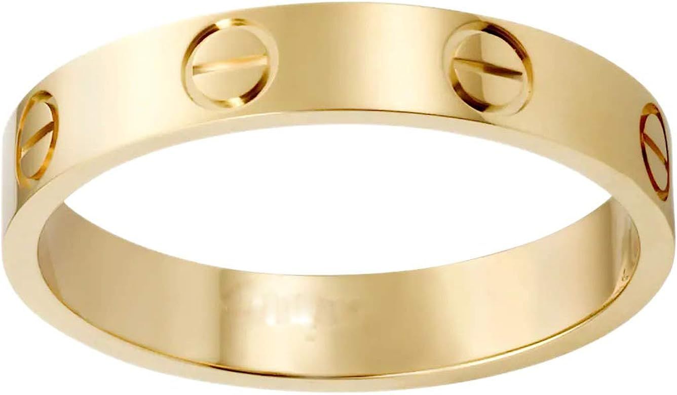 Gold Love Rings with Titanium Stainless Steel Best Gifts for Love | Amazon (US)