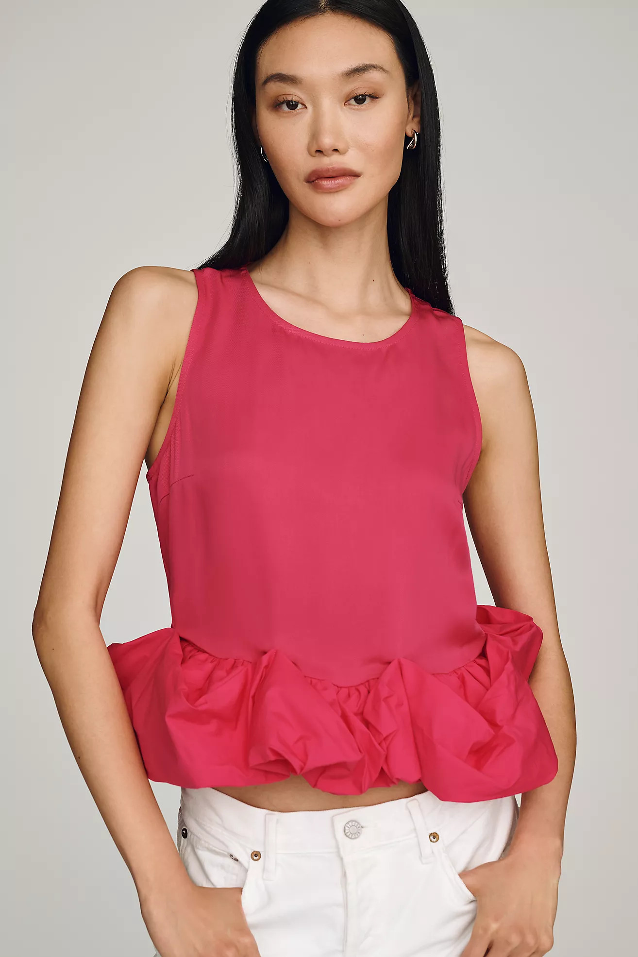 Siempre x Anthropologie Ruffle Hem Top | Anthropologie (US)