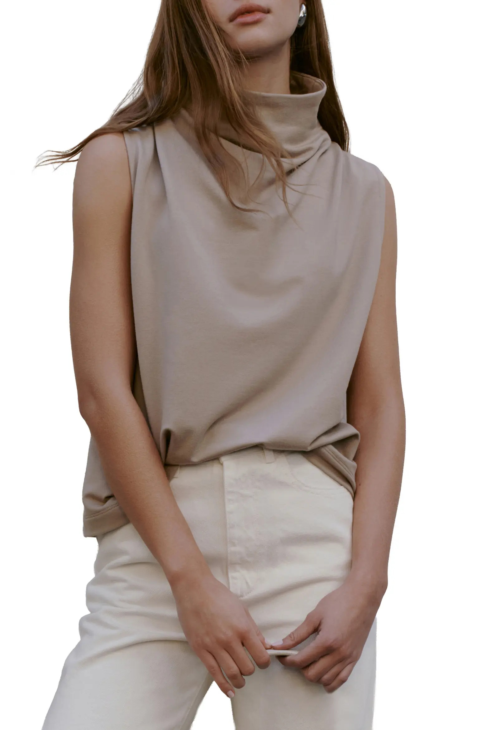 Marcella Finch French Terry Funnel Neck Top (Women) | Nordstrom | Nordstrom
