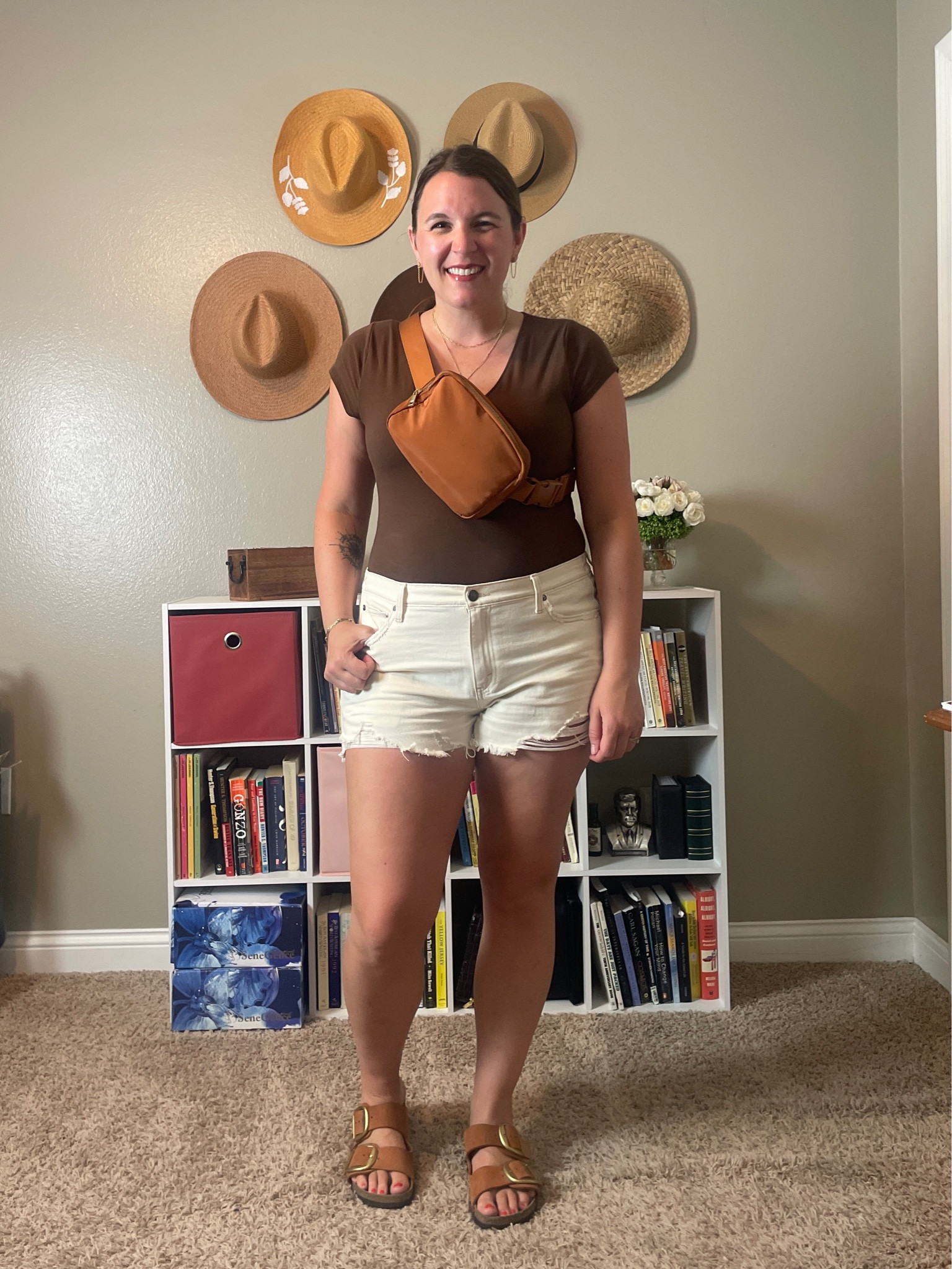 Easy neutrals for a summer day. These shorts are cream and so soft! I’m in a large in the  shorts and the bodysuit  

#LTKSeasonal #LTKunder50