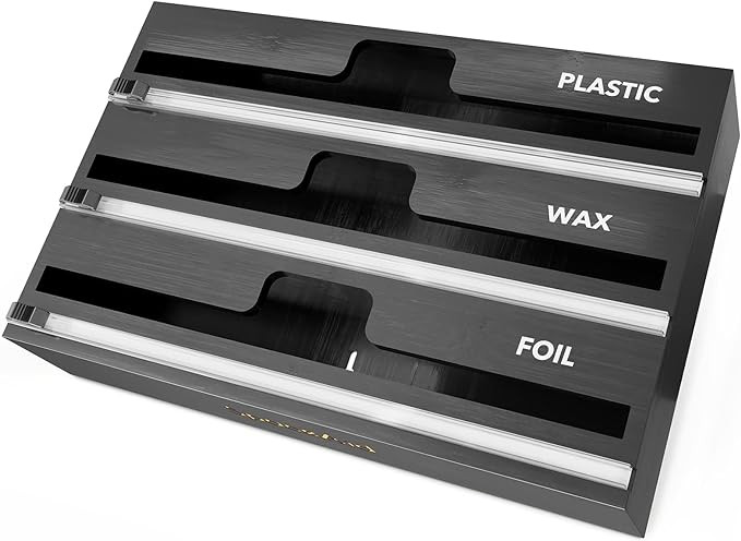 Amazon.com: SpaceAid WrapNeat 3 in 1 Wrap Organizer with Cutter and Labels, Plastic Wrap, Aluminu... | Amazon (US)