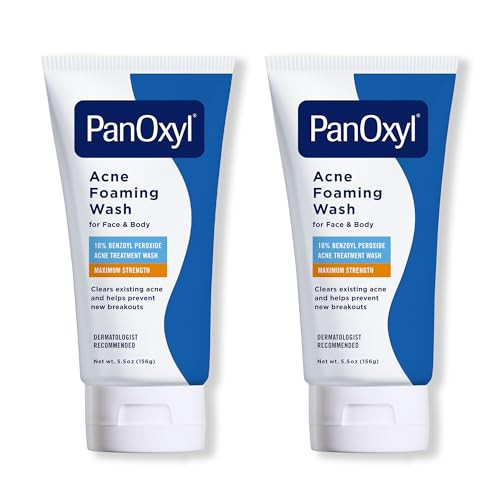 PanOxyl Acne Foaming Wash, 10% Benzoyl Peroxide, 5.5 oz, Pack of 2 | Amazon (US)